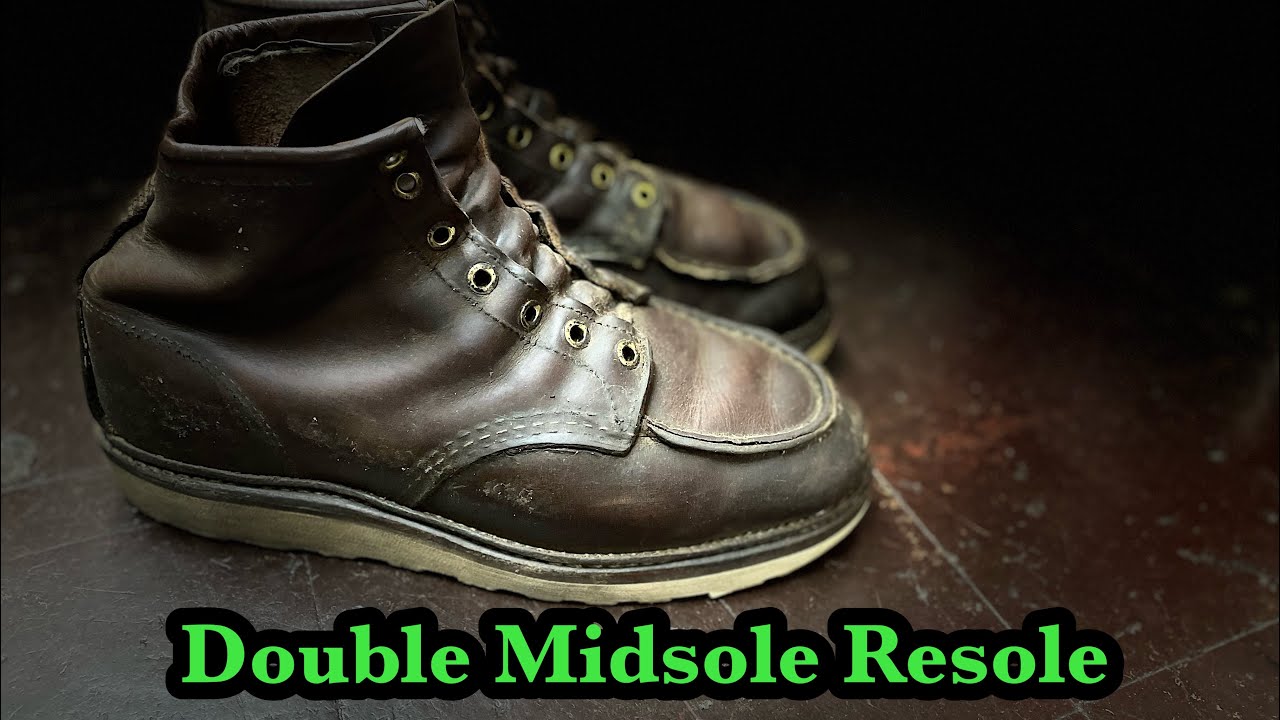 Red Wing 1907 Double Midsole Resole #redwingheritage #redwingboots #cobbler