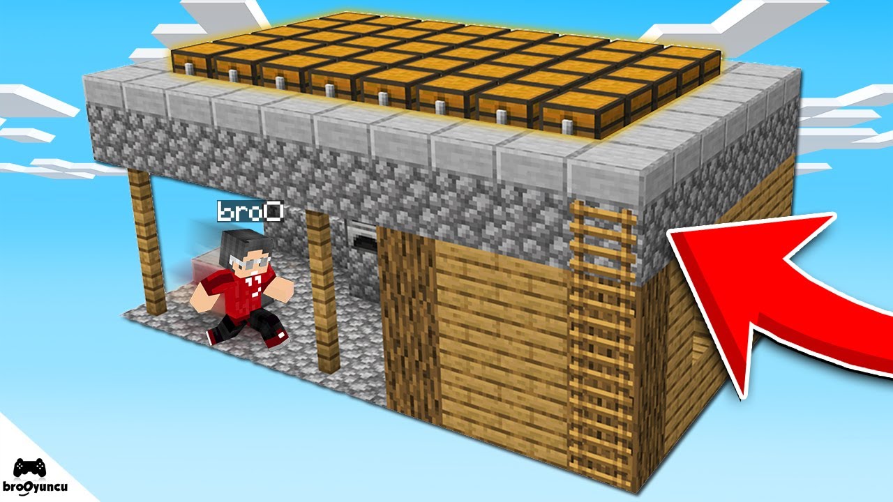 MİNECRAFT U&Ccedil;AN TEK EVDE MAHSUR KALMAK