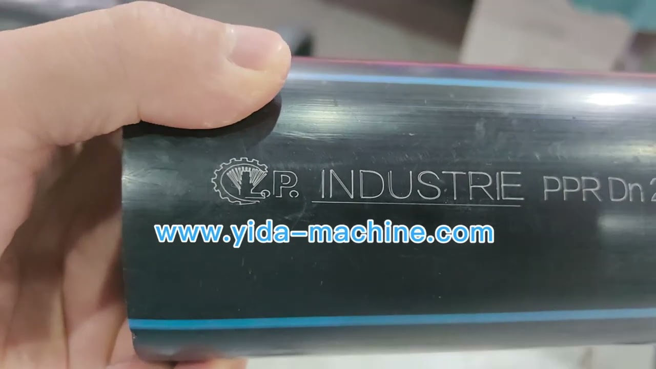 YIDA 10W UV LASER TEST-HDPE pipe laser printing, HDPE pipe laser marking, HDPE pipe speed 40m/min