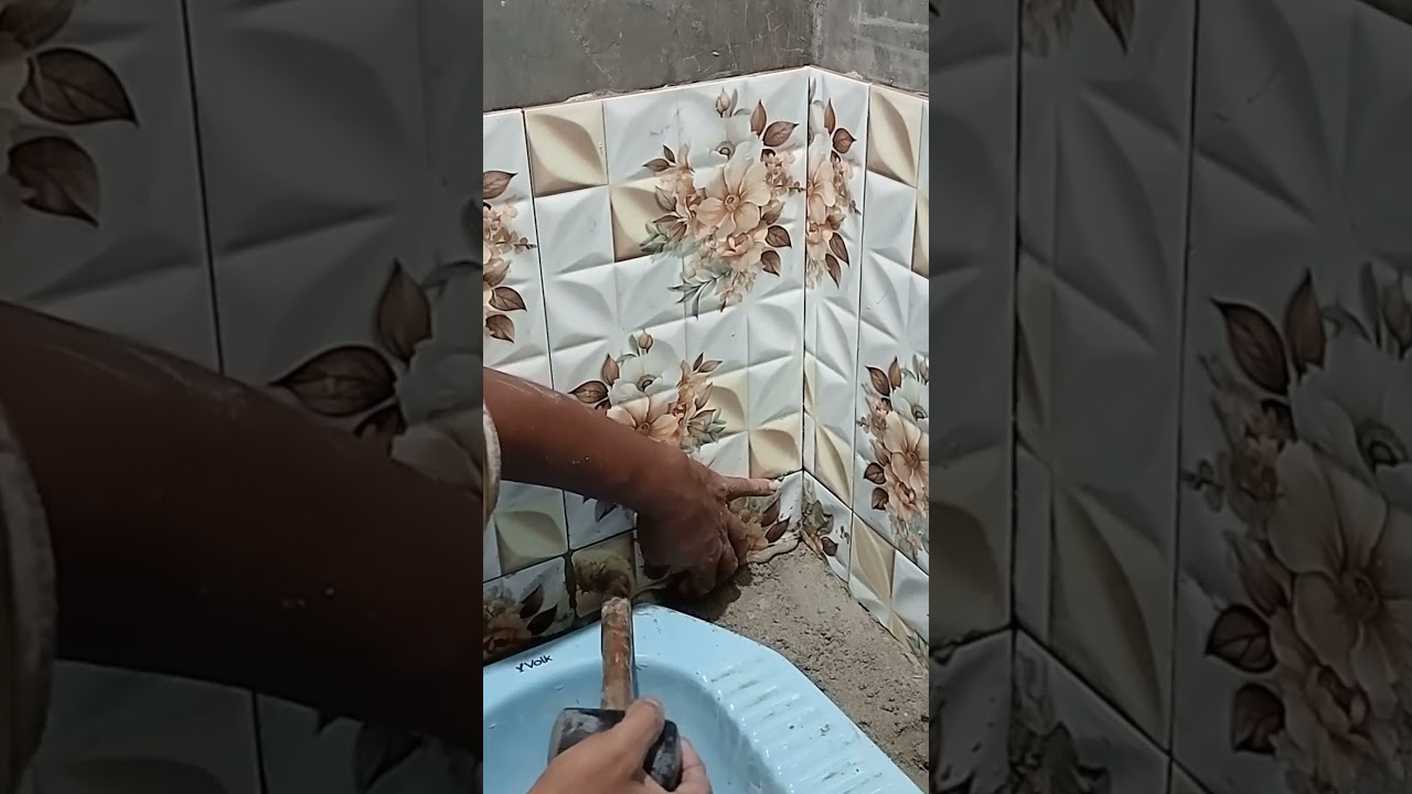 Amazing technique installing wall tile