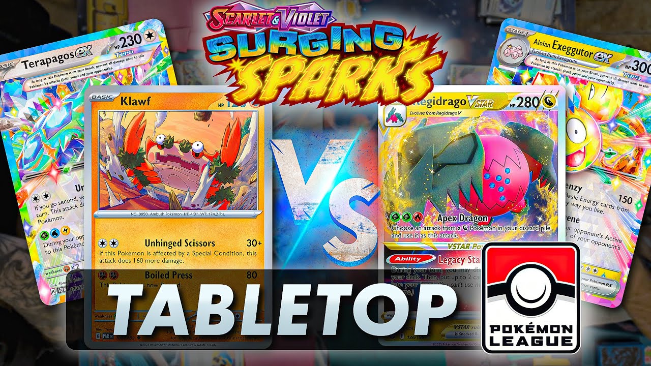 Klawf/Terapagos ex vs Regidrago VSTAR | SURGING SPARKS | League BO3 | Tabletop