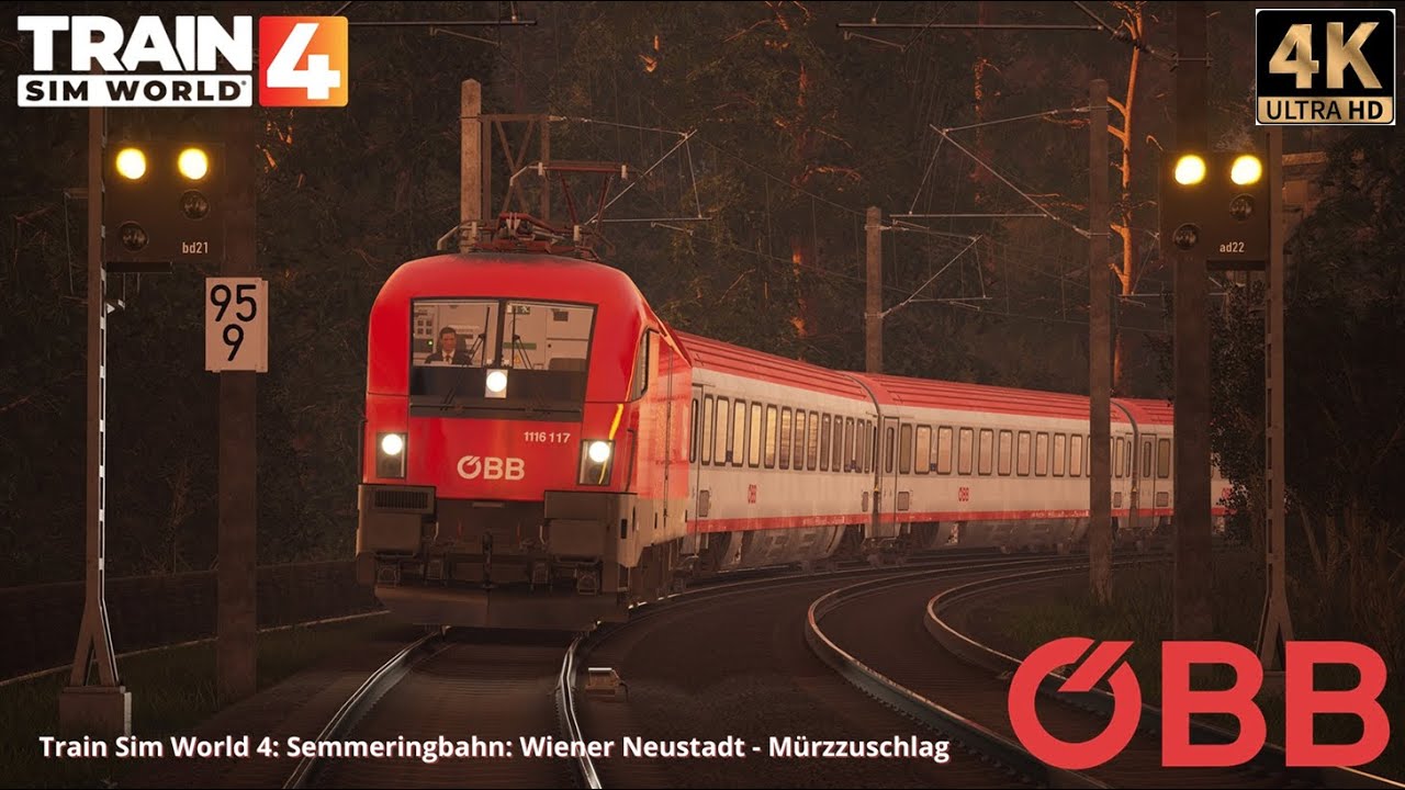4K | Train Sim World® 4: Semmeringbahn: Mürzzuschlag - Wiener Neustadt | D-Zug 854