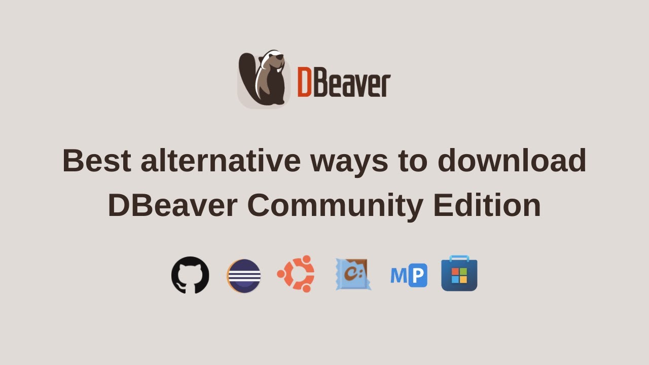 How to download DBeaver Community Edition