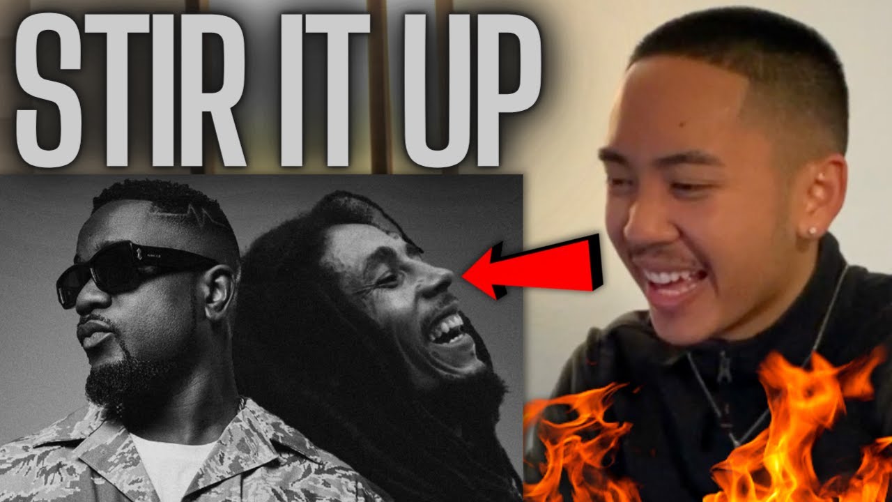 BOB MARLEY X SARKODIE - STIR IT UP AMERICAN REACTION! 🇬🇭🇯🇲😍 Ghana & Jamaican Music
