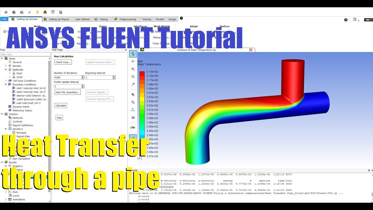 ✅ ANSYS FLUENT - Heat Transfer through a Pipe - Tutorial