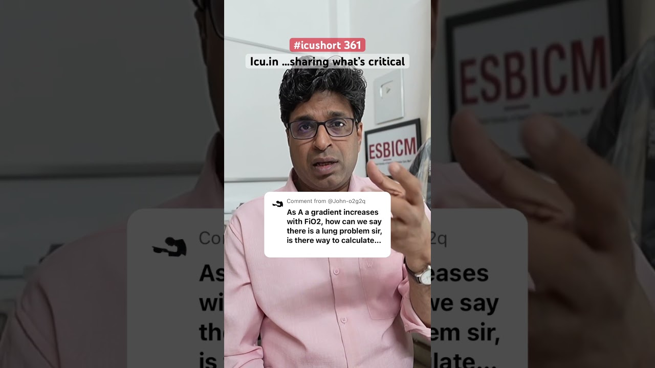 #icushort 361: Why A-a gradient increases with Fio2 and age #esbicm