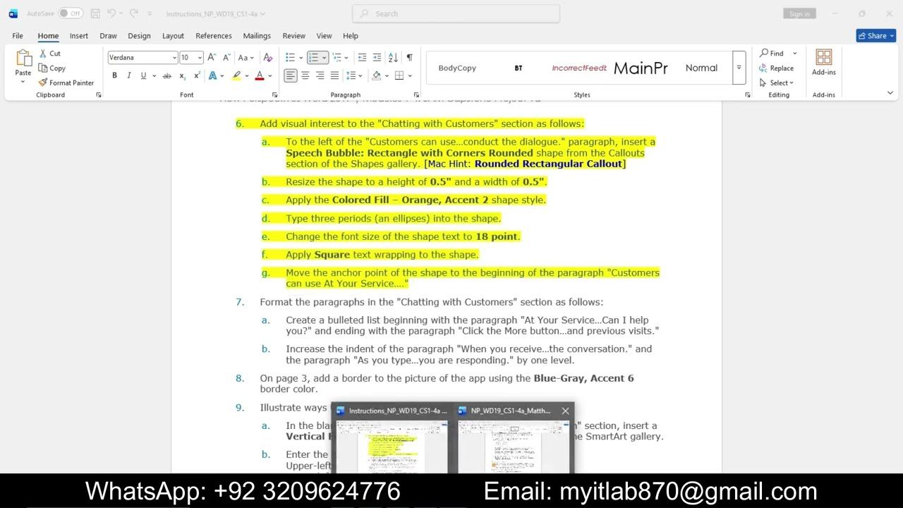 New Perspectives Word 2019 | Modules 1-4: SAM Capstone Project 1a  | Modules 1-4: SAM Capstone