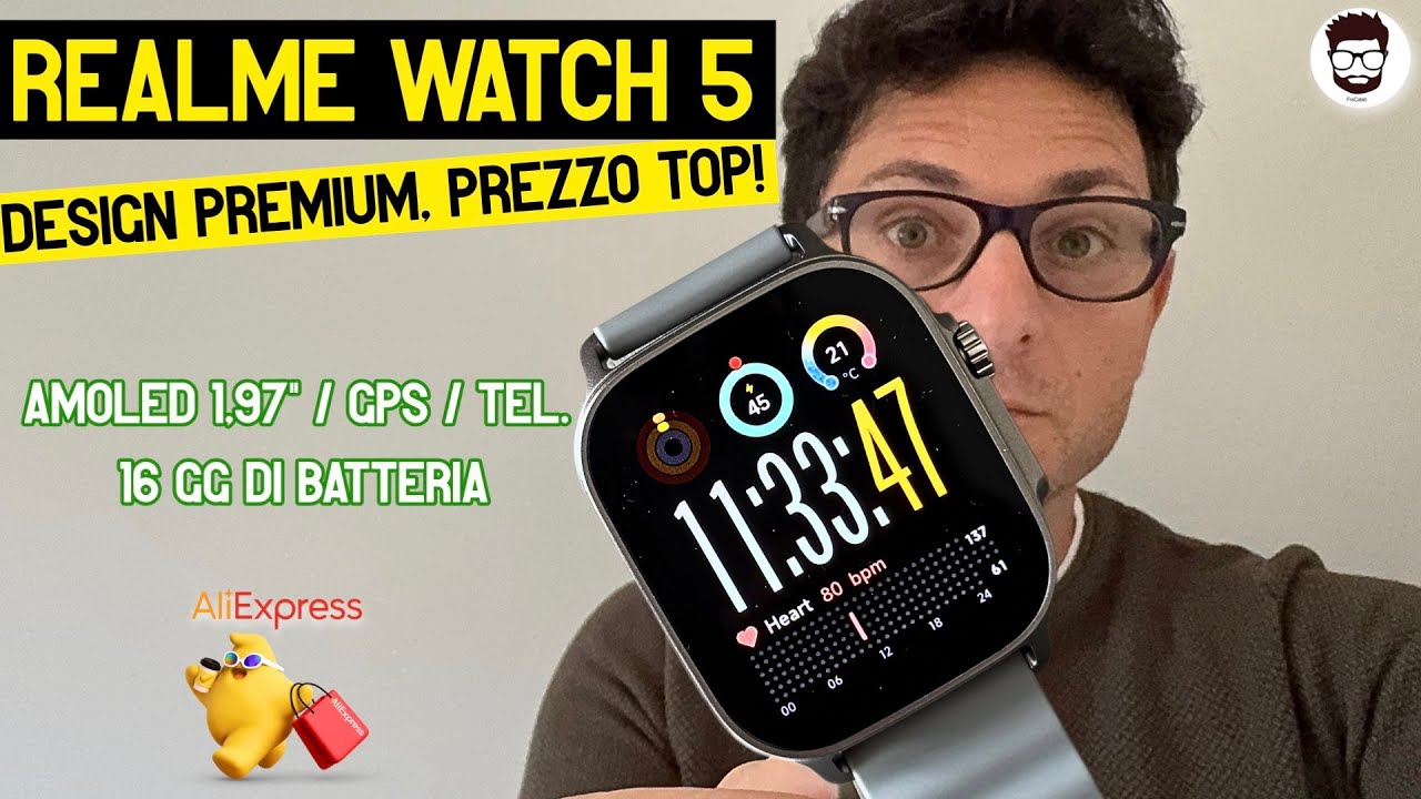 REALME WATCH 5 RECENSIONE: LO SMARTWATCH ECONOMICO CHE SEMBRA DI FASCIA ALTA! | DESIGN, GPS E SALUTE