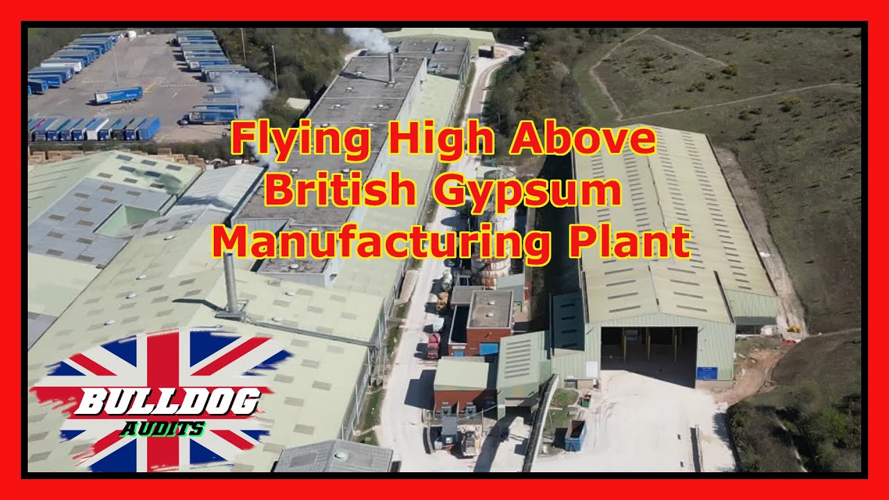 Flying High Above British Gypsum Manufacturing Plant in Eastleak, Leicester #leicester