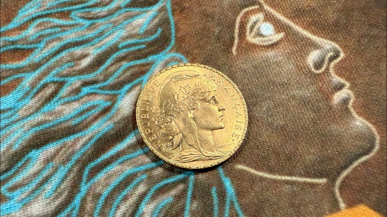 French Gold! Liberty-Capped Marianne, & The Rooster. 1914 20 Franc Gold Piece. #gold #goldstacking 