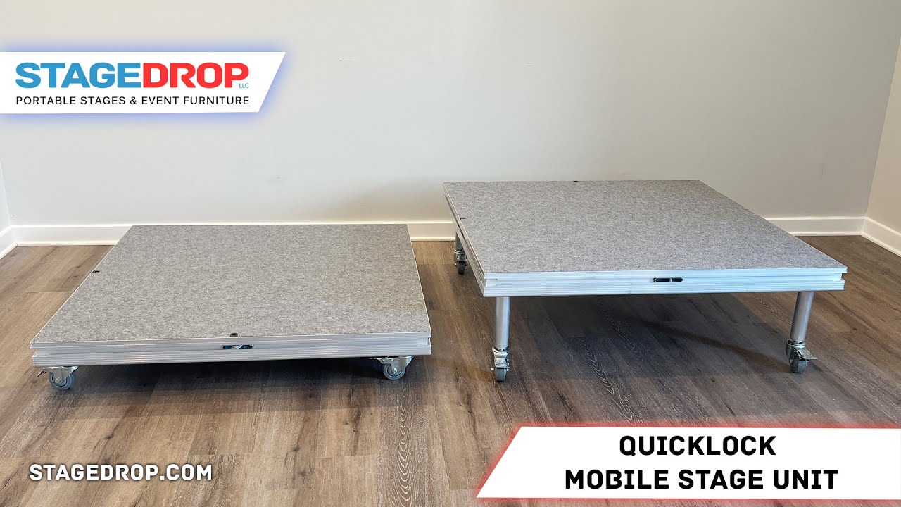 QuickLock Mobile Stage Unit & Drum Riser with Caster Wheels - StageDrop