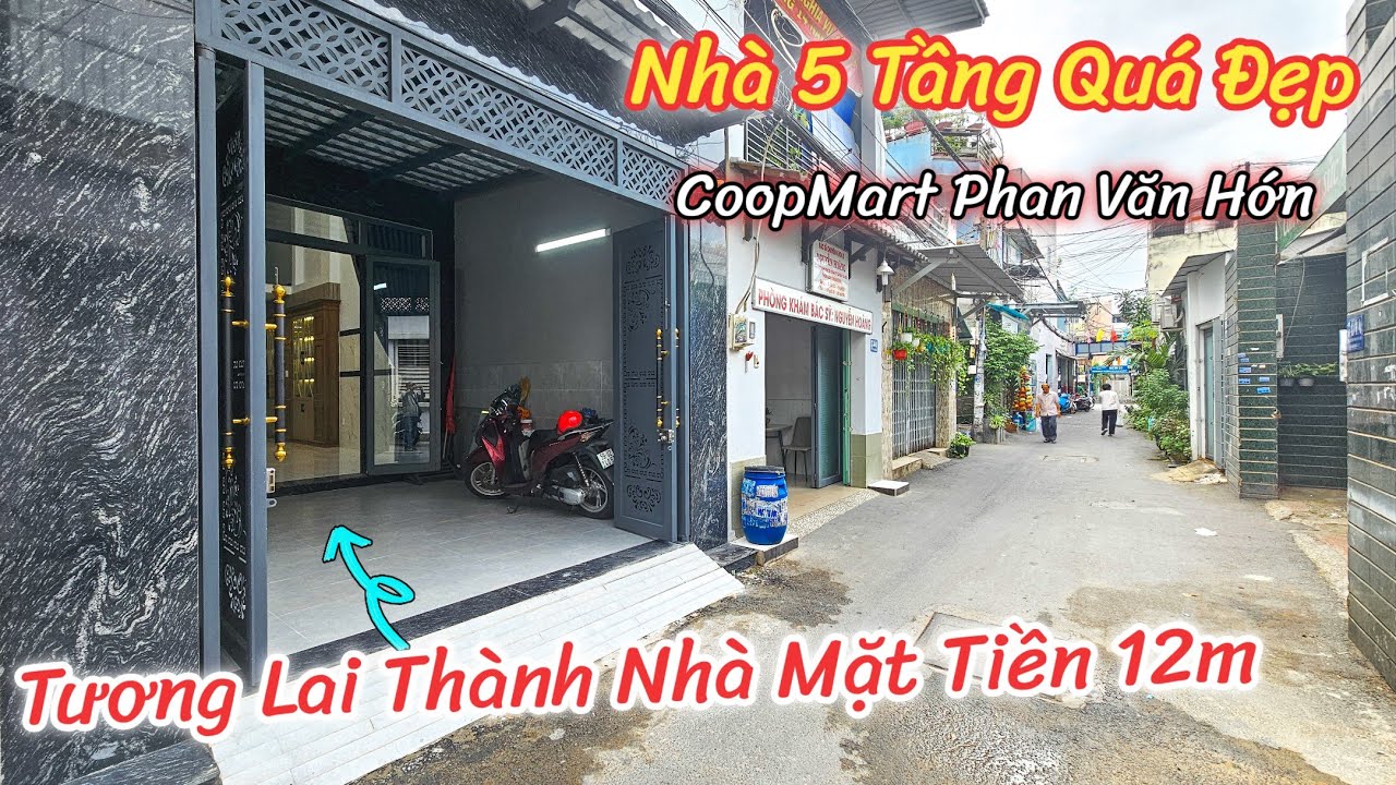 Bán Nhà 5 Tầng Mới Đẹp Ngay CoopMart Phan Văn Hớn | Xe Hơi Vào Tận Nơi | Gần KCN Tân Bình
