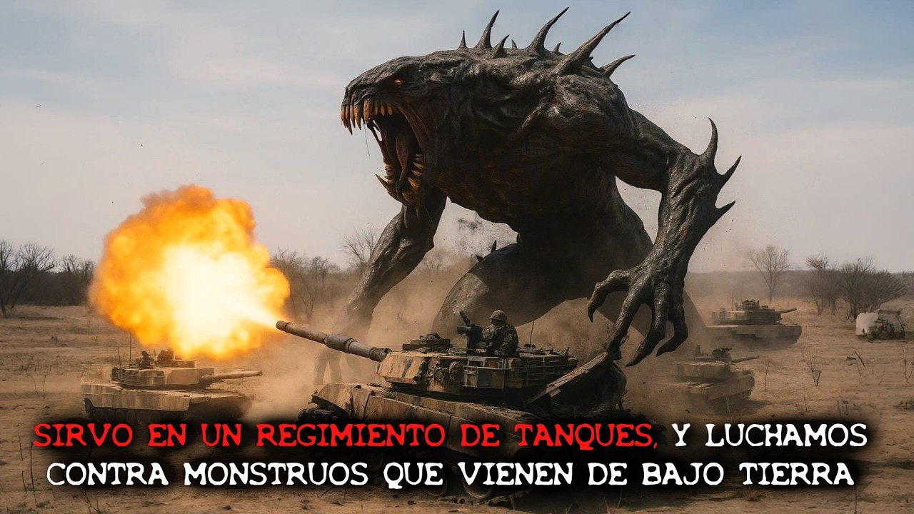 Sirvo en un regimiento de tanques, y luchamos contra monstruos que vienen de bajo tierra