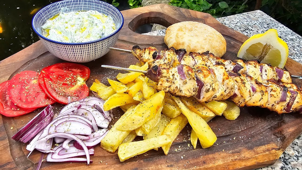 Reteta Greceasca de Souvlaki de pui. Cea mai buna reteta de oriunde.