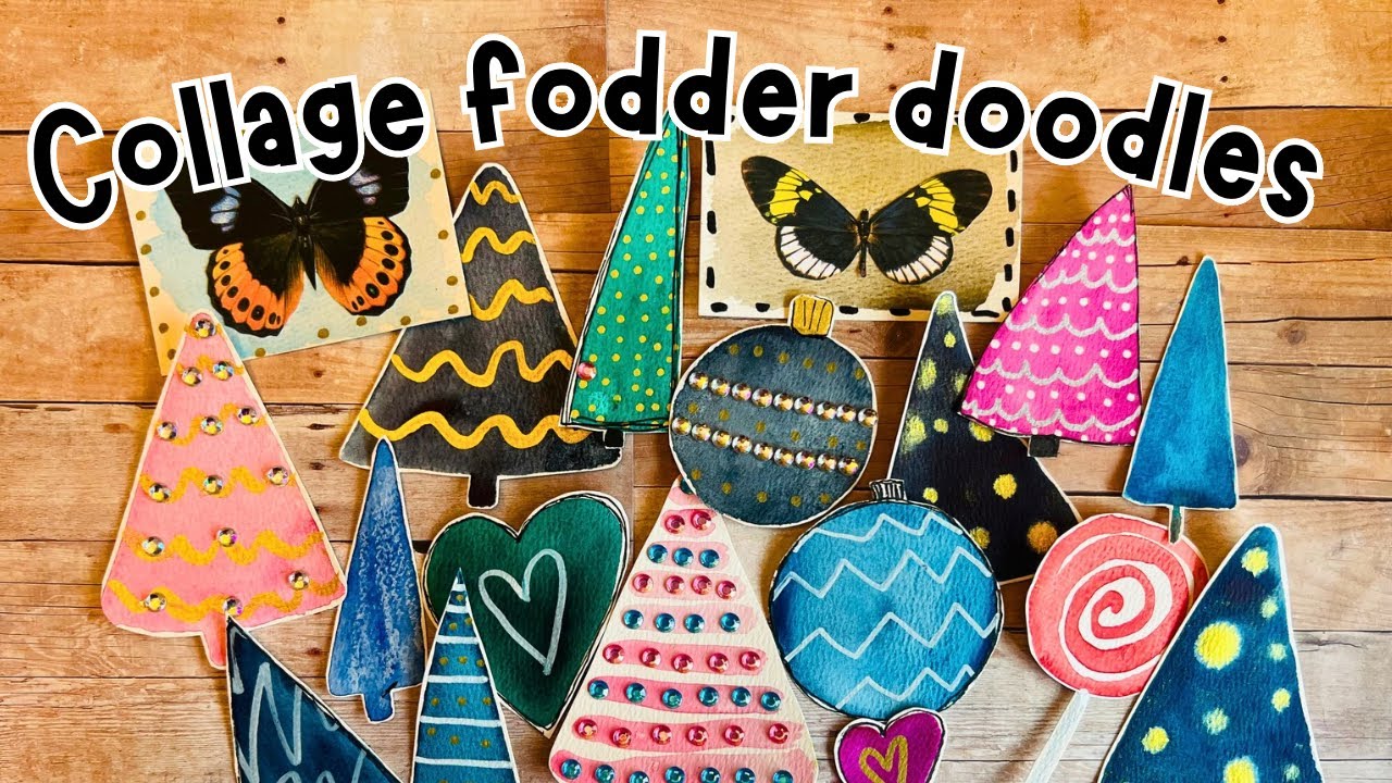Easy COLLAGE FODDER Doodles | Doodles for Art Journals and Junk Journals | Doodle Art