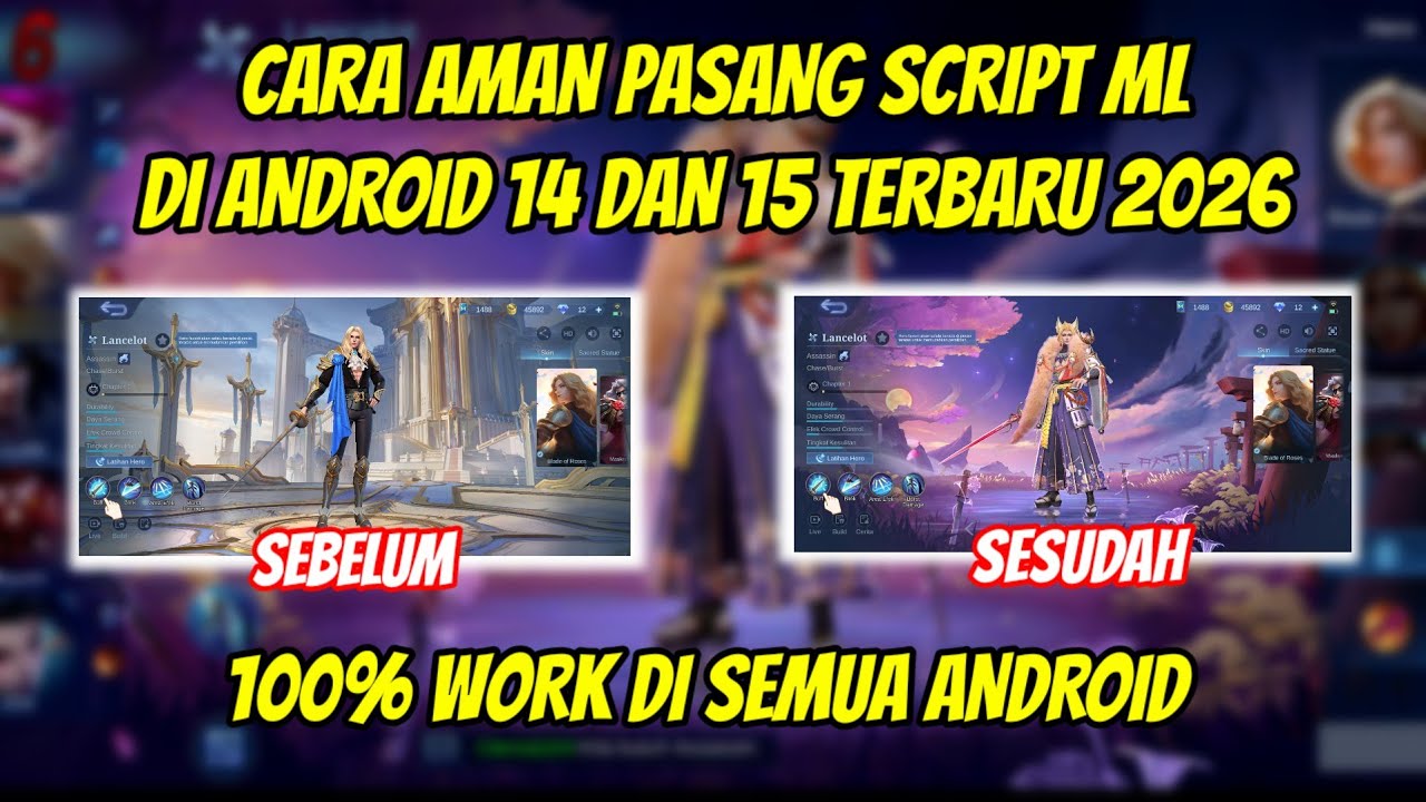 CARA PASANG SCRIPT SKIN ML | CARA PASANG SCRIPT DI ANDROID 15