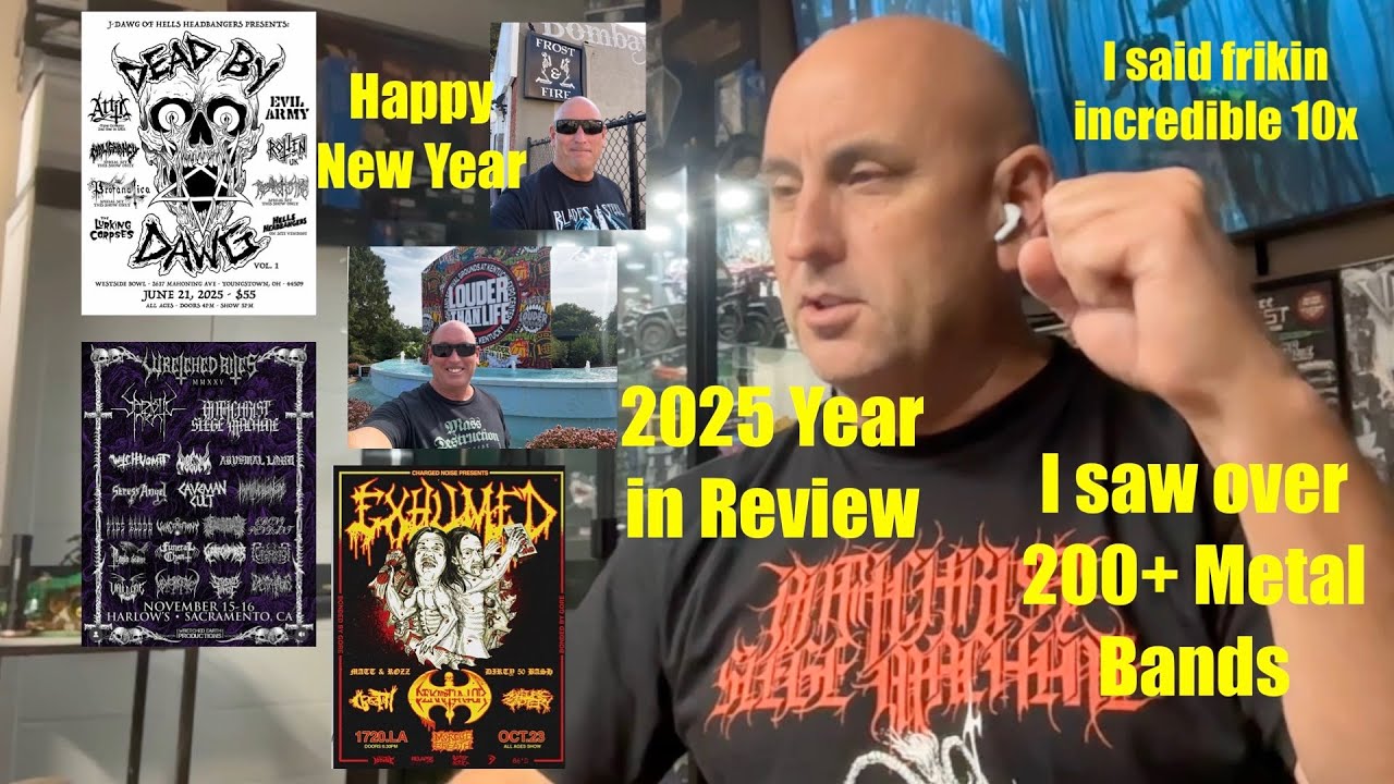 I saw 200+ Metal Bands in 2025. Year in review. Top 10 live acts I saw Heavy Death Thrash