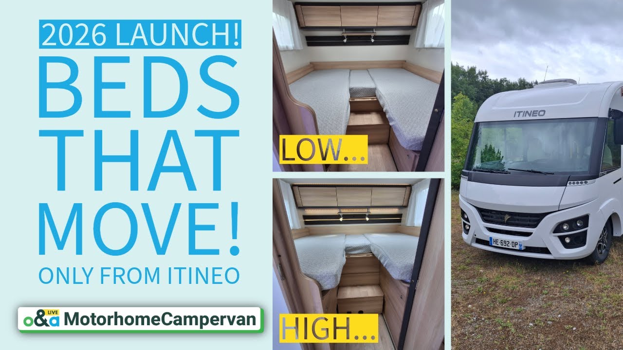 🆕 Itineo 2026 A-Class Motorhomes | Unique Height-Adjustable Beds + Budget-Friendly Innovation!