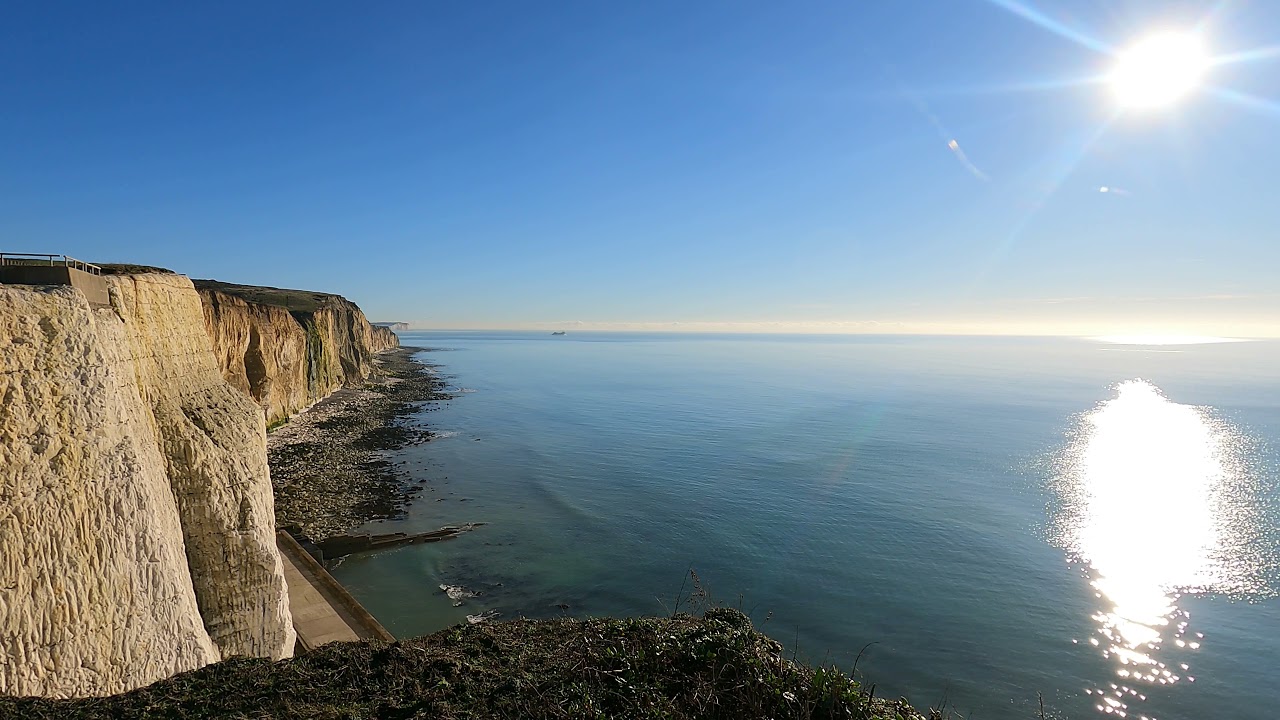 Peacehaven Cliffs 1Hour/4K Natural Ambiance/No Music/Relaxation/Calming/Sea/Stress Relief/Sleep