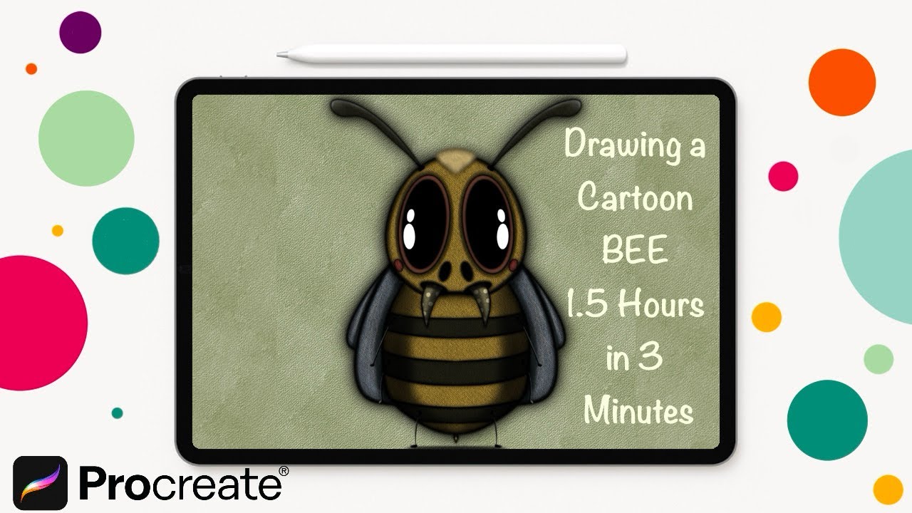 Cartoon Bee Character Design 🐝 | VAMBEE &ndash; Procreate Timelapse Drawing @Procreate