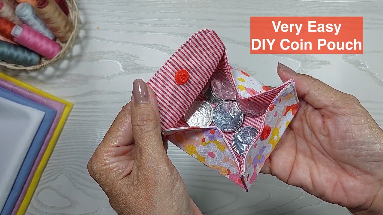 DIY Easy Coin Pouch / Coin Wallet | How to Sew Coin Purse | Pouch Bag Sewing Tutorial