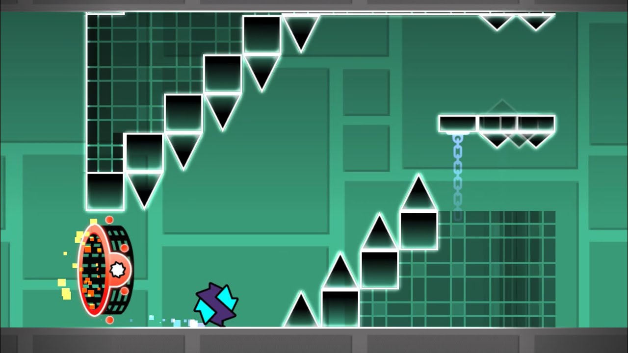 Beating The Nightmare my first easy demon in Geometry Dash
