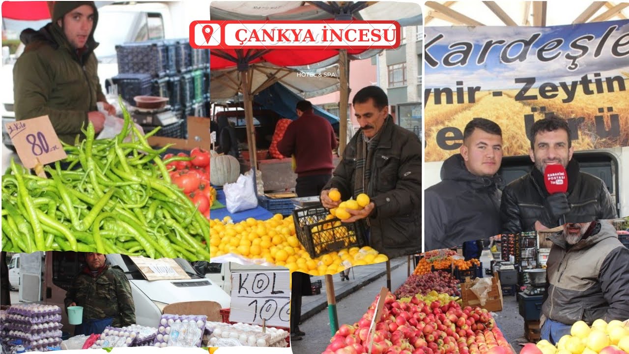 ÇANKYA. İNCESU SEMT PAZARI 16.12.2024 SEBZE VE MEYVE FİYATLARI NE DURUM'DA