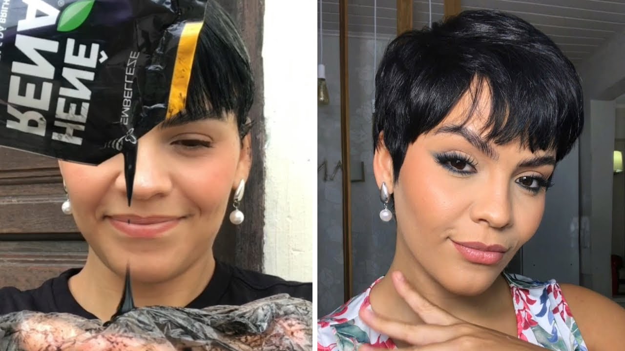 Aplicação De Henê No Meu Cabelo Pixie