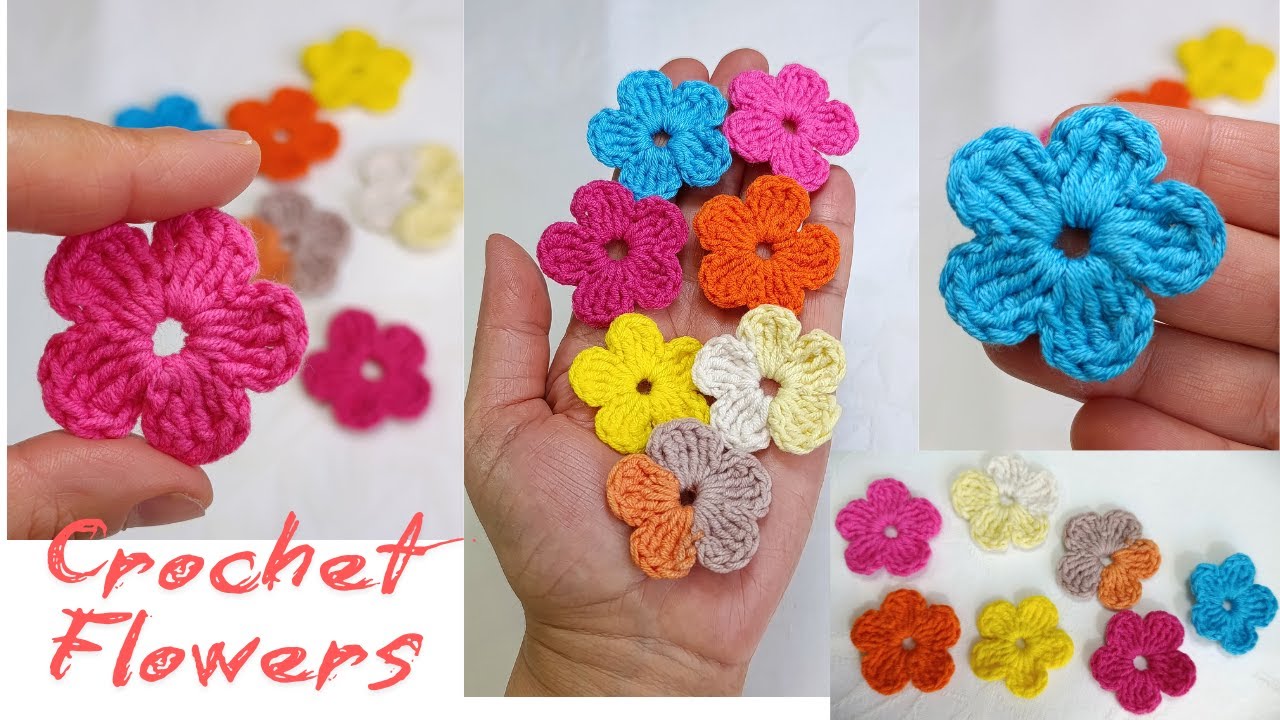 HOW TO CROCHET EASY AND BEGINNER FRIENDLY SMALL FLOWERS | CROCHET FLOWER PATTERN | CROCHET DAISIES
