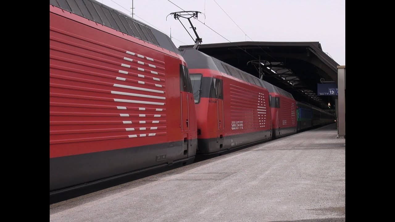 Dreifachtraktion Re460 am HB ZHR InterRegio nach Basel