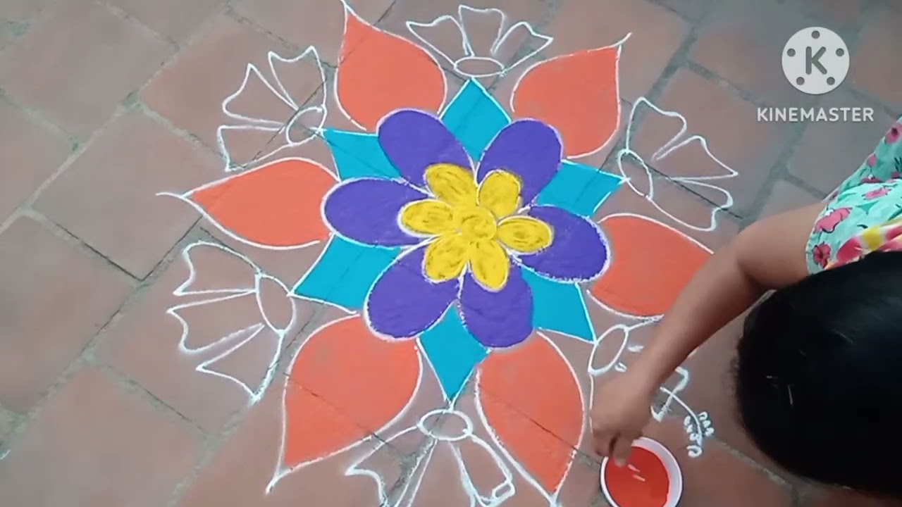 Simple and easy kolam  | #treditional #kolam #rangoli  