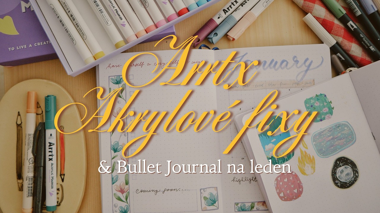 Arrtx Acrylic Markers Recenze + Bullet Journal leden 2026