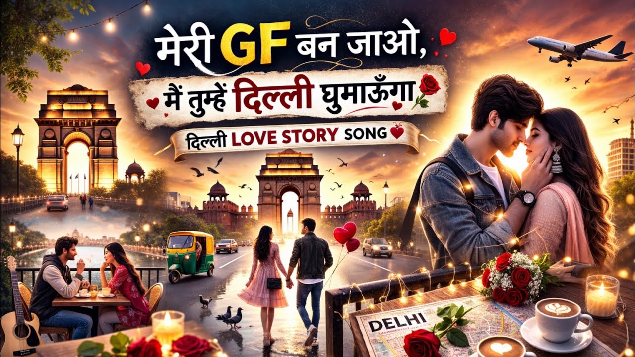 मेरी GF बन जाओ, मैं तुम्हें दिल्ली घुमाऊंगा 🥀 | Delhi Love Story Song