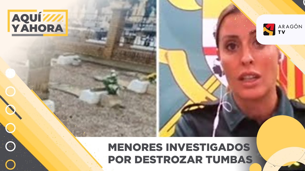 Menores investigados por destrozar tumbas en Cariñena