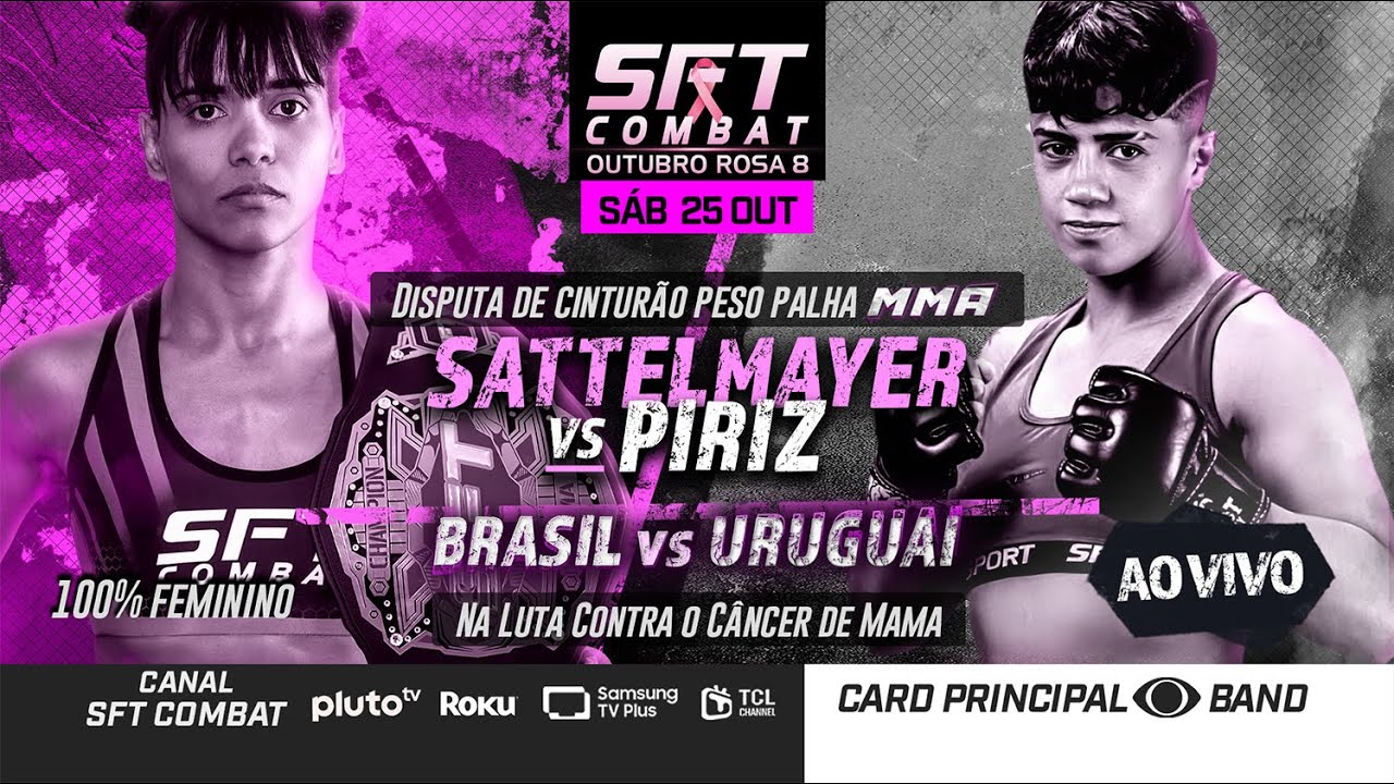 SFT COMBAT Outubro Rosa 8 - Sattelmayer (BRASIL) vs Pit Bull (URUGUAI)