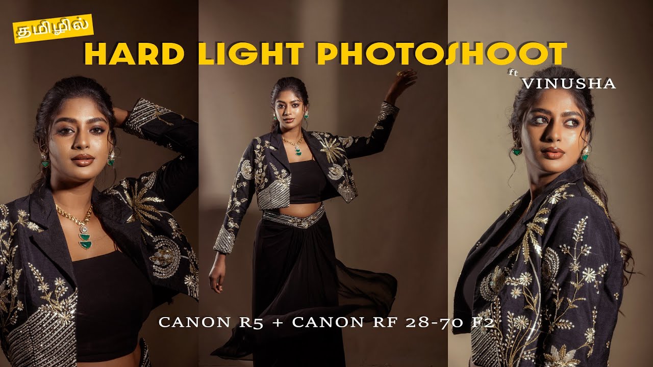 சொதப்பி இருப்பேன் மக்களே! but சமாளிச்சிட்டேன் | Hard Light Photoshoot ft Vinusha #lightsetup #canon