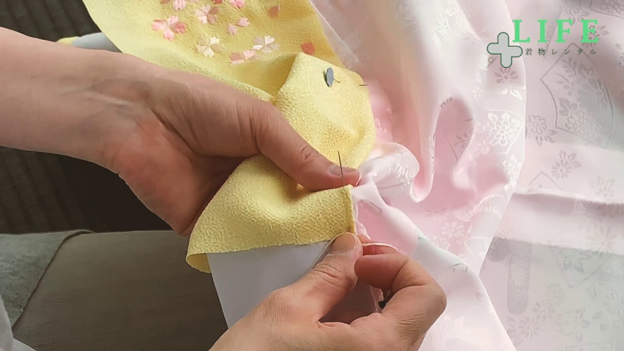 長襦袢への半衿の付け方｜着物レンタルLIFE
