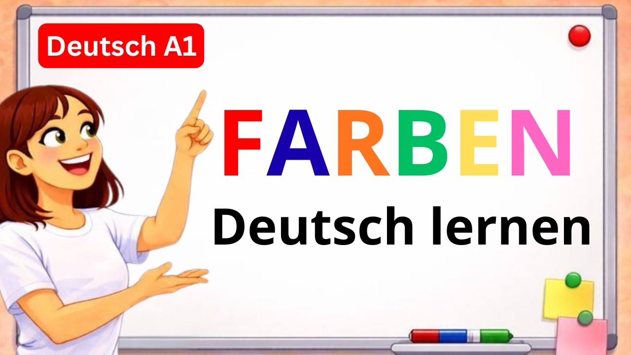 Farben auf Deutsch | Rot, Blau, Grün & mehr lernen (A1 Wortschatz)