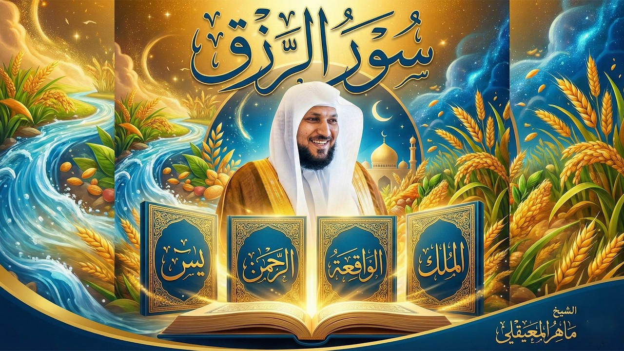 استمع بنيه الرزق  يس   الرحمن   الواقعة   الملك  الشيخ ماهر المعيقلي 🕋🤲🏻