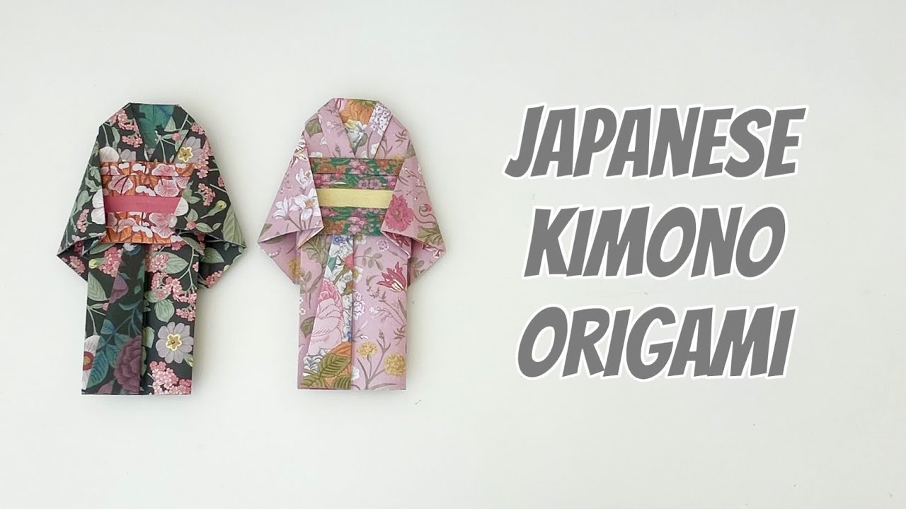 Japanese Kimono 折り紙 | How to Make a Beautiful Paper Japanese Kimono | No Glue Easy Origami Tutorial