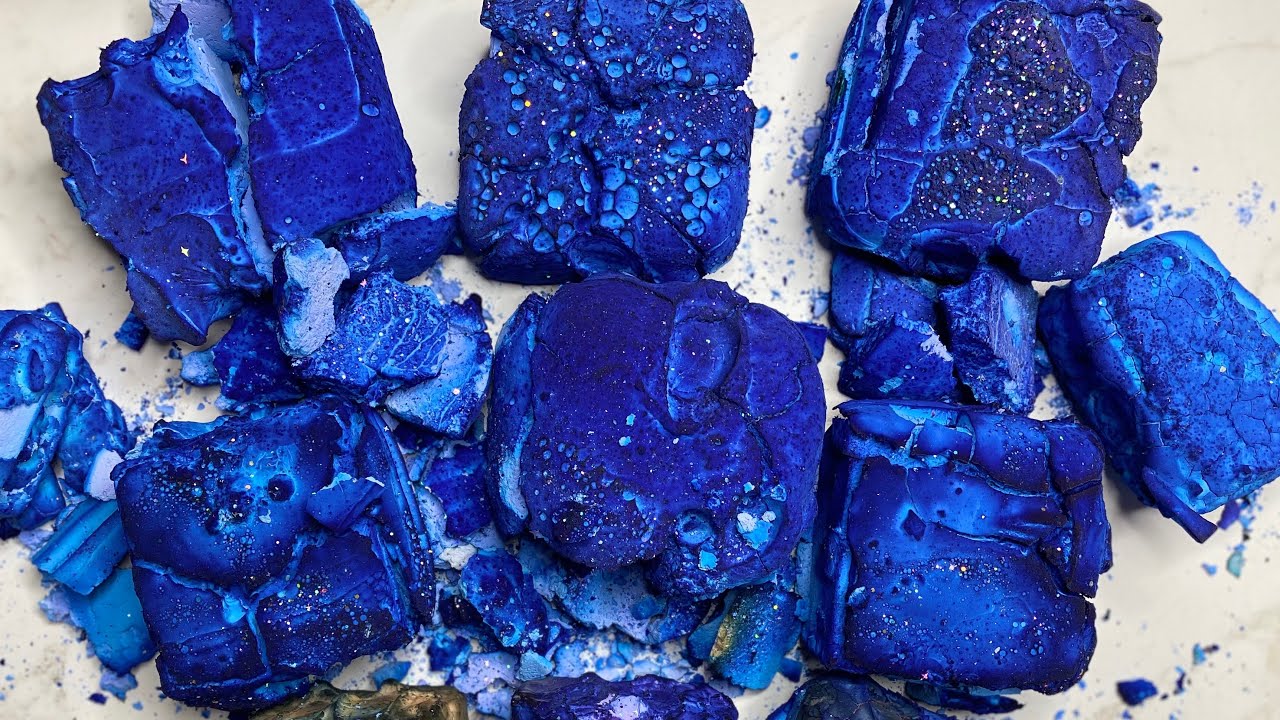 Blue Gym Chalk Crush for Good Friday w/ Sifting 🦋🐟💙🔷🧞‍♂️🖲️🏧🪁🛋️🖌️ So Relaxing 😌