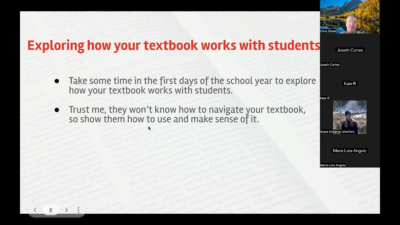 Selecting and Navigating Textbooks and Multimedia Materials