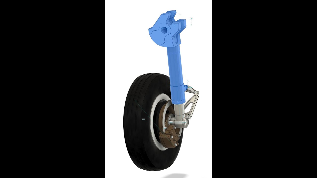 SAAB Safir 91D RC model - Leg and Trunion (Top part of leg)