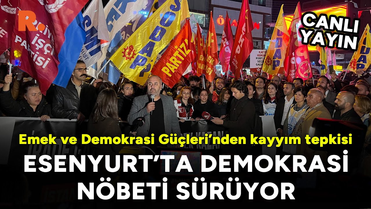 Emek ve Demokrasi G&uuml;&ccedil;leri, kayyum atamalarını İstanbul'da protesto ediyor #CANLI