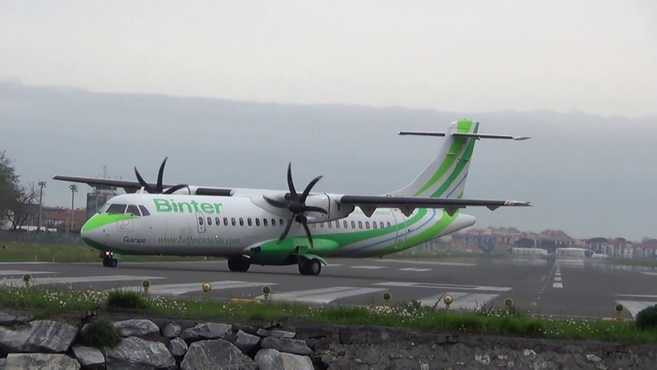 ATR72-500 de Naysa con colores de Binter Canarias, despegando primera vez desde EAS/LESO!