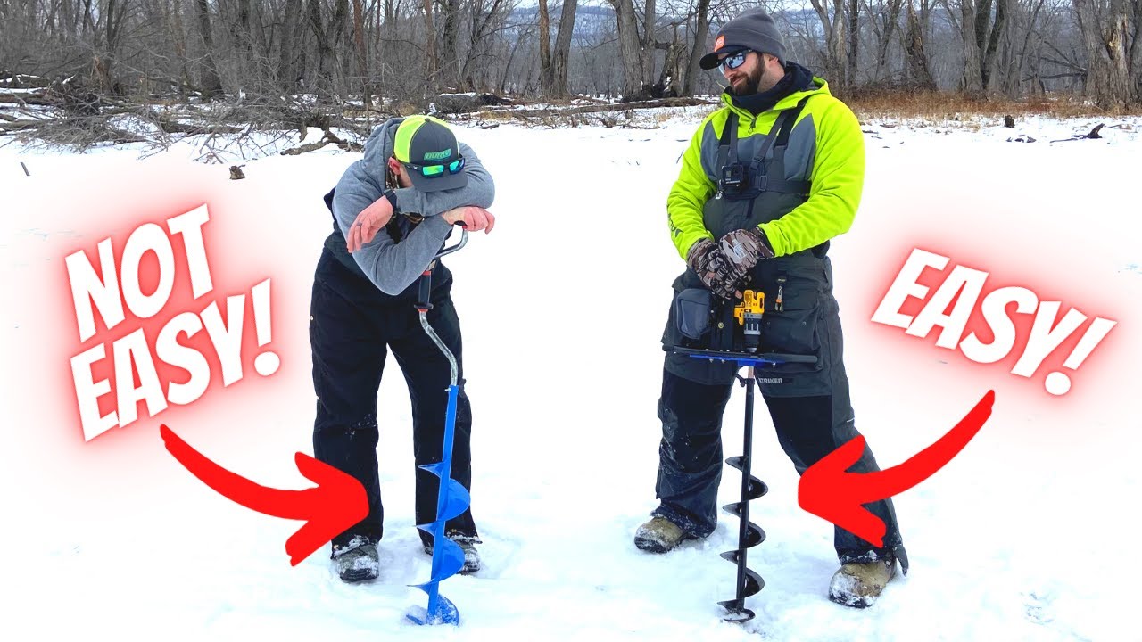 The BEST Budget Ice Auger | Clam Drill Auger Conversion Put To The TEST On THICK Ice