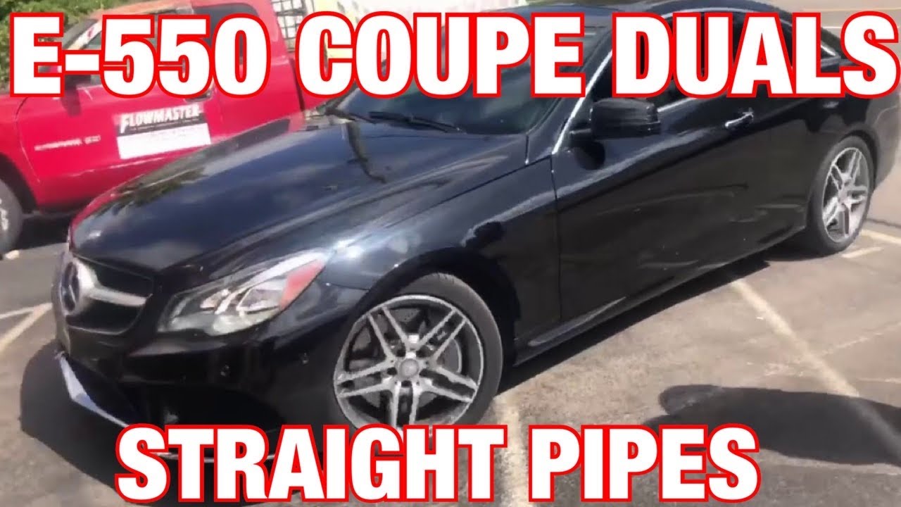 2014 Mercedes E-550 Coupe DUAL EXHAUST w/ X-Pipe & Straight Pipes!!