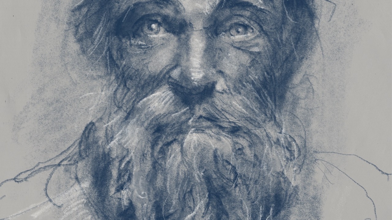 Early morning Portrait Drawing