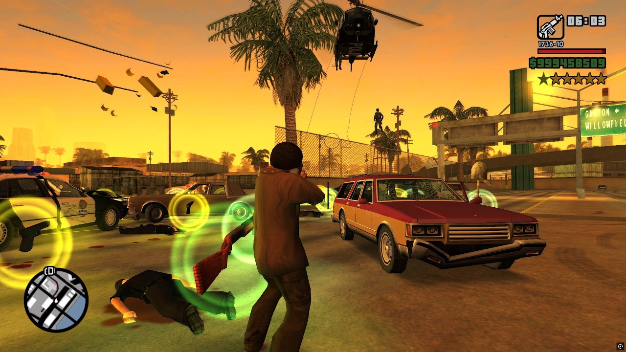 GTA San Andreas - Ocean Docks Shootout + Six Star Escape