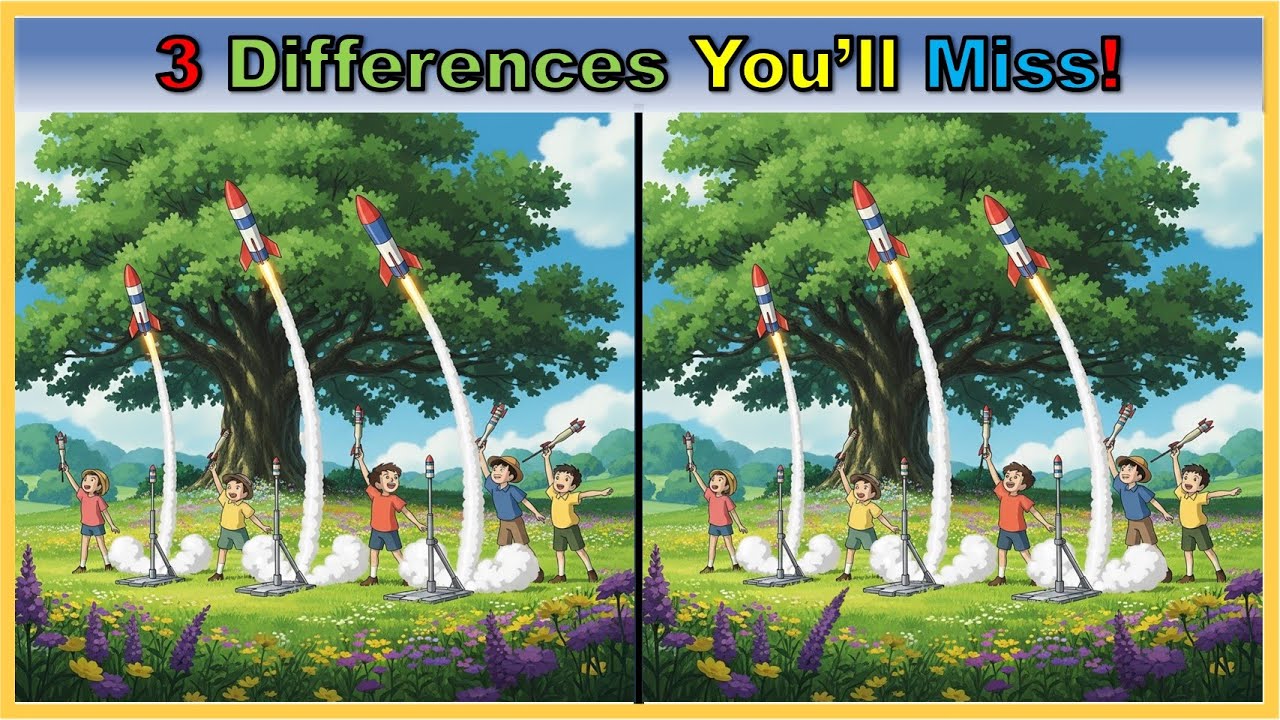 【Spot the Difference | Brain Health】 Memory & Focus Training Puzzle | Dementia Prevention